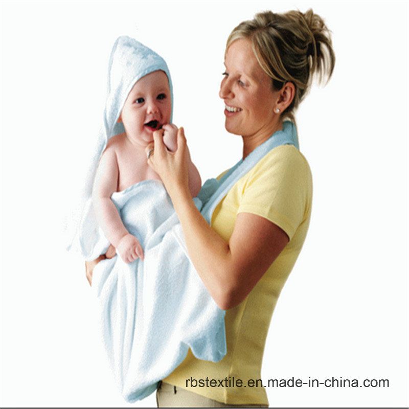 Baby Cotton Bath Blanket Hooded Towel with High Quality